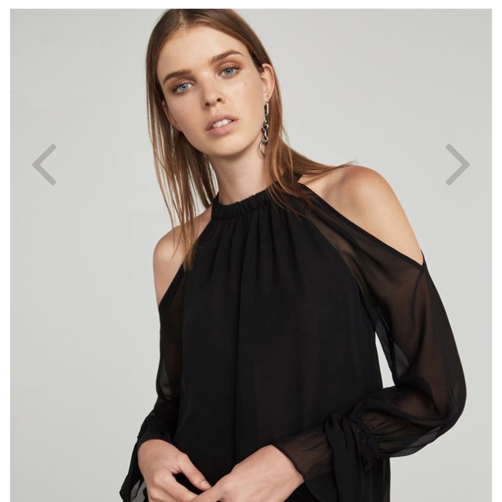 Bcbg fatima black blouse